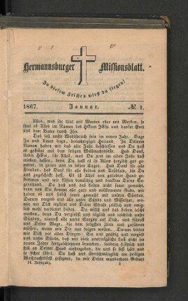 No. 1. Januar. 1867.