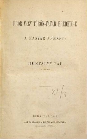 Értekezések a nyelv- és széptudományok köréből. 11. 1883, Szám 1 - 12