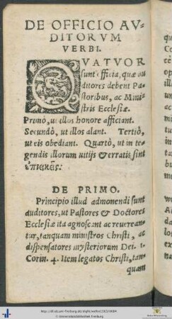 De Officio Auditorum Verbi