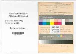 Entnazifizierung Johann Lochner , geb. 24.10.1904 (Finanzbeamter)