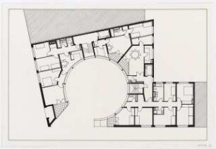 Rundhofhaus Wilhelmstraße, Berlin-Kreuzberg: Grundriss Normalgeschoss