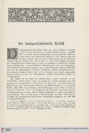 Der Amtsgerichtsbezirk Eisfeld