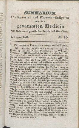1. August 1840. No 15.