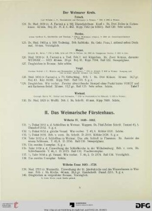 II. Das Weimarische Fürstenhaus (Nr. 131-235)