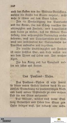 15. Das Pensions-Wesen