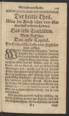 Der dritte Theil. Was die Kirch lehre von Sachen deß andern Lebens