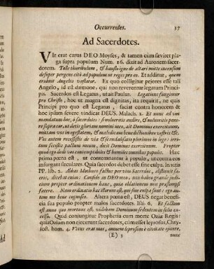 37-40, Ad Sacerdotes