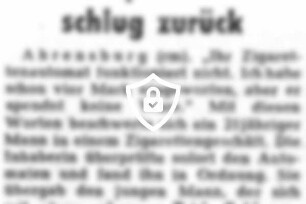 Plumper Trick schlug zurück