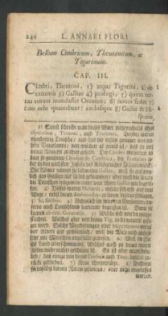 Bellum Cimbricum, Theutonicum, ac Tigurinum. Cap. III