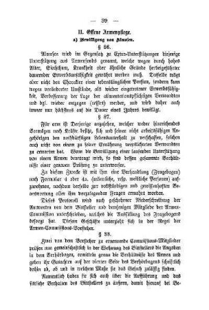 II. Offene Armenpflege