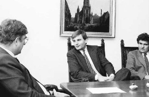Freiburg im Breisgau: Dr. Jürgen Morlok, FDP-Landesvorsitzender, bei Oberbürgermeister Rolf Böhme