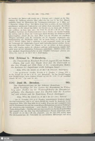 965. 1783, Juni 20. Dresden