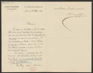 Brief an Schott Frères , B. Schott's Söhne : 21.03.1904
