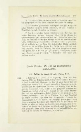 Zweite Periode. Die Zeit der unumschränkten Fürstengewalt