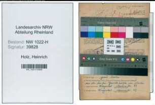 Entnazifizierung Heinrich Holz , geb. 23.07.1905 (Schreiner)