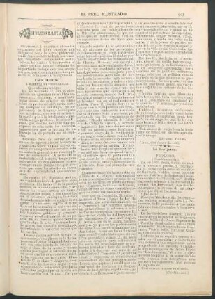 Carta literaria [sobre el libro "Páginas del Ecuador" de Marietta de Veintemilla]. : A Marieta de Veintemilla