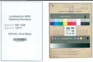 Entnazifizierung Anna Maria Schmitz , geb. 01.01.1900 (Bibliothekarin)