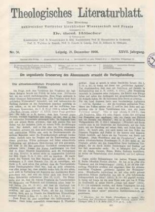 601-605 Die altestamentlichen Propheten und die Politik