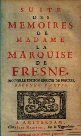 Mémoires de Madame la marquise de Fresne. 2