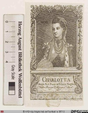 Bildnis Charlotte (Sophie Ch.), Königin von Großbritannien u. Irland, geb. Prinzessin von Mecklenburg-Strelitz