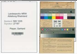 Entnazifizierung Gerhard Pieper , geb. 18.01.1907 (Schreiner)