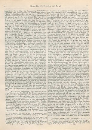 65-66 [Rezension] Greiner, Hermann, Zum Einfluß des Krieges auf Christentum und Kirche