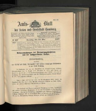 No. 117, 13. Mai 1917
