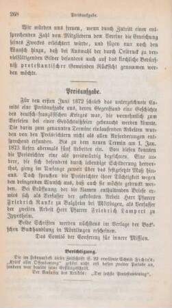 268 Preisaufgabe