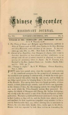 No. 6. November - December, 1876