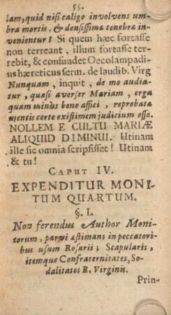 Caput IV. Expenditur monitum quartum.