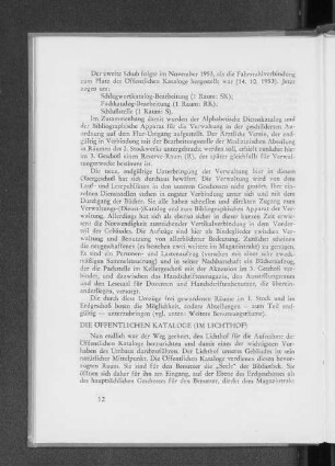 Die öffentlichen Kataloge (im Lichthof)