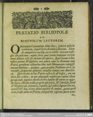 Praefatio Bibliopolae Ad Benevolum Lectorem