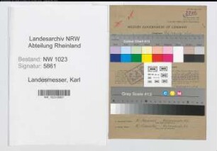 Entnazifizierung Karl Landmesser , geb. 26.08.1907 (Reg.Inspektor)