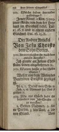 Der Andere Artickel Von Jesu Christo dem Sohn Gottes.