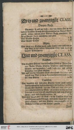 Vier und zwantzigste Class: Kaüffen