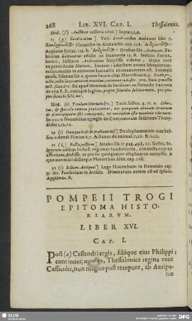 Pompeii Trogi Epitoma Historiarum, Liber XVI.
