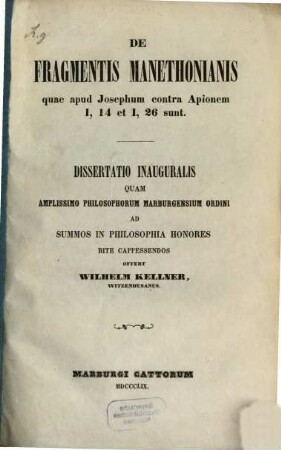 De fragmentis Manethonianis quae apud Josephum contra Apionem I,14 et I,26 sunt