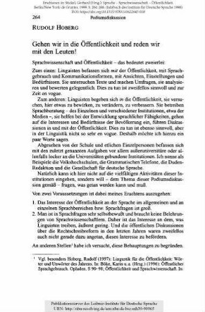 Gehen wir in die Öffentlichkeit und reden wir mit den Leuten! Podiumsdiskussion