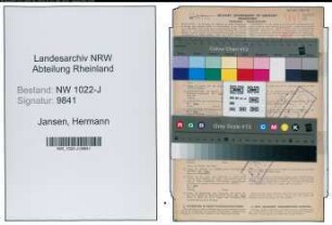 Entnazifizierung Hermann Jansen , geb. 07.05.1890 (Kaufmaennischer Angestellter)