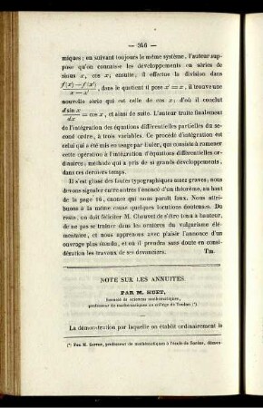 Note sur les annuites.