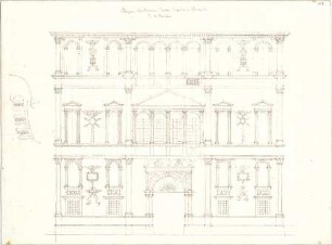 Zocher, Ernst; Venedig (Italien); "Palazzo Contarini delle Figure" - Ansicht, Detail