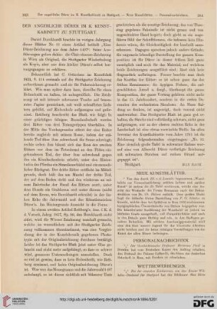 Der angebliche Dürer im k. Kunstkabinett zu Stuttgart