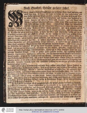 Nach Standes-Gebühr geehrter Leser!