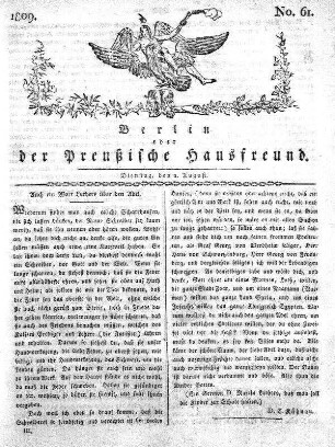 No. 61., 1. August 1809