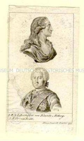 Porträt des Heinrich von Brühl und des Wenzel Anton Fürst von Kaunitz