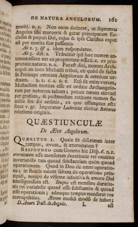 161-167, Quaestiunculae