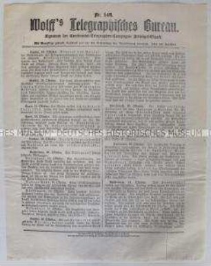 Nachrichtenblatt zum Kriegsgeschehen im 1. Weltkrieg