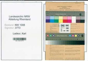Entnazifizierung Karl Ladeur , geb. 18.11.1906 (Schmied)