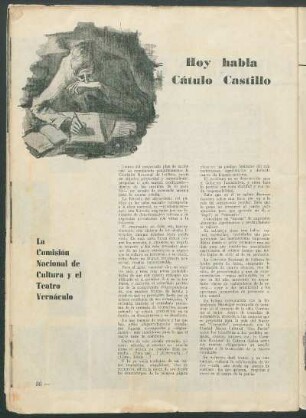 La Comisión Nacional de Cultura y el Teatro Vernáculo : Hoy habla Cátulo Castillo