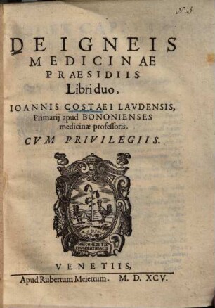 De igneis medicinae praesidiis libri duo Ioannis Costaei